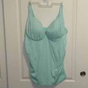 Cacique Teal Underwire Swim Top/Tankini